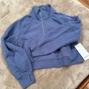 Lululemon, Scuba Oversized Funnel Neck, Half Zip, Women, size M/L, blue